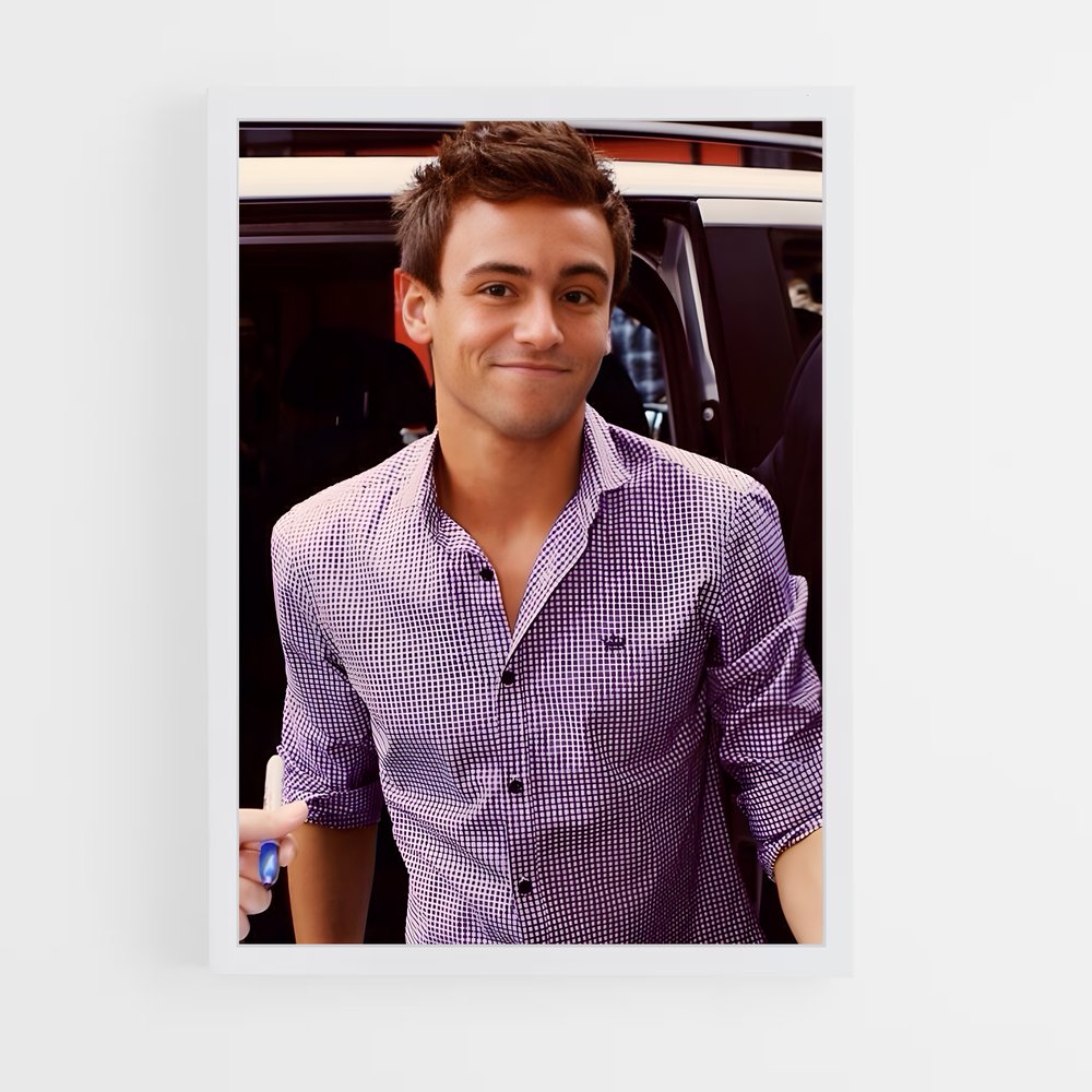 Poster Tom daley – affiche Plongeon depuis une plateforme (vue 3)